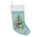 The Holiday Aisle® African Grey Parrot Stocking Polyester in Blue/Green | 18 H x 13.5 W in | Wayfair 14761E8D734541AD8829A5C5C28A6E2F