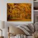 Millwood Pines Golden Autumn Forest - Traditional Wood Wall Art Panels - Natural Pine Wood Metal in Black/Brown/Yellow | Wayfair