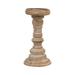 August Grove® 9.5" Wood Tabletop Candlestick Wood in Brown/White | 9.5 H x 4.25 W x 4.25 D in | Wayfair 7E128D30EF6F47FBA0BF9D0B66A62D5B