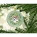 The Holiday Aisle® Jack Russell Terrier Puppy Christmas Round Hanging Figurine Ornament /Porcelain in Green | 2.8 H x 2.8 W x 0.15 D in | Wayfair