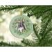 The Holiday Aisle® French Bulldog Christmas Round Hanging Figurine Ornament Ceramic/Porcelain in Green | 2.8 H x 2.8 W x 0.15 D in | Wayfair