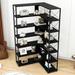 Latitude Run® bookcase-11.4 7-Tier Bookcase, Metal in Black | 70.87 H x 37.4 W x 37.4 D in | Wayfair E3AD086D13B440DABD3688803D6A0BC8