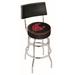 Holland Bar Stool NCAA Swivel 25" Counter Stool Upholstered/Metal in Black/Gray | 40 H in | Wayfair L7C425WashSt