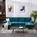Green/Blue Sectional - Willa Arlo™ Interiors Trego U-Shaped 4-Seat Indoor Modular Sofa Black Chenille | 36.4 H x 105.5 W x 55.5 D in | Wayfair