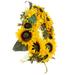 The Holiday Aisle® Fresh 16.6" Floral Wreath in Yellow | 4.92 H x 16.6 W x 17 D in | Wayfair 1D63622593404BEDAD3F911360D1ACDF