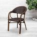 Bay Isle Home™ Focus Bamboo Rattan Stacking Patio Dining Armchair Wicker/Rattan in Brown | 33.25 H x 22 W x 24.5 D in | Wayfair