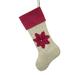 The Holiday Aisle® Red/Ivory 3D Poinsettia Christmas Stocking Polyester in Red/White | 19 H x 8 W in | Wayfair B2A4269F8F144AADAB5E87DA98396F48