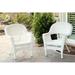 Jeco W00206_2-CES 3 Piece White Wicker Chair And End Table Set Without Cushion