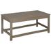 Afuera Living Portside Outdoor Poly Plastic Adirondack Coffee Table in Brown