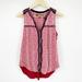 Anthropologie Tops | Anthropologie A Common Thread Kakali Mixed Print And Embroidered Tank Top Sz M | Color: Pink/Red | Size: M