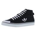 adidas Originals Men's Nizza Canvas High Top Shoe, Core Black/Core Black/Cloud White, 8 UK