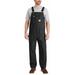 CARHARTT 102776-001-38x32 Bib Overalls,38" Waist Sz,32" Inseam,Blk