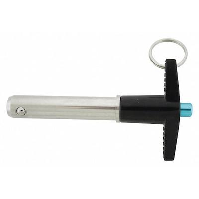 ZORO SELECT LBT-140 Ball Lock Pin,T-Handle,3/8" Pin Dia.