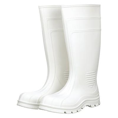 ZORO SELECT 45DZ16 Men's Talon Trax Rubber Boot, Plain Toe, 15" Height, White,