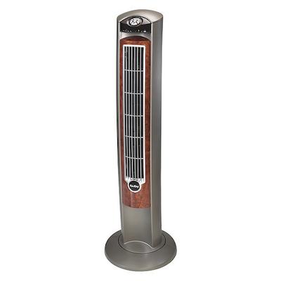 AIR KING 9554 3-1/2" Blade Dia Tower Fan, Oscillating, 3 Speeds, 120VAC, Gray,