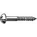 ZORO SELECT U51866.016.0125 Wood Screw, #8, 1-1/4 in, Plain 18-8 Stainless