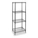 ZORO SELECT 2KPN5 Wire Shelving Unit, 24"D x 24"W x 74"H, 4 Shelves, Black