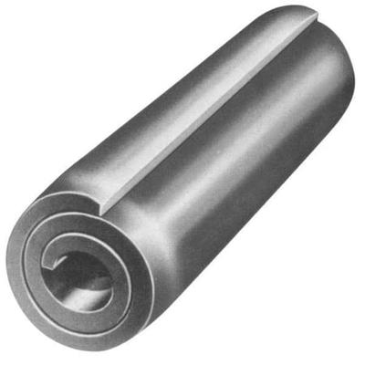 ZORO SELECT U39150.037.0300 Spring Pin,HD Coiled,3/8inx3in,Pln,PK5