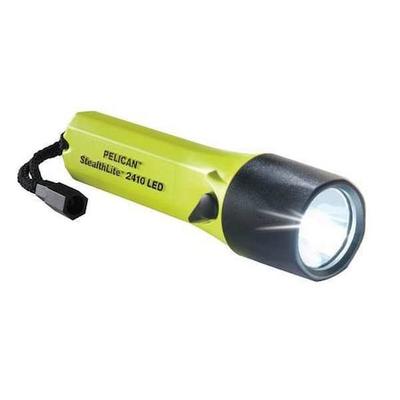 PELICAN 2410C High Visibility Yellow LED Handheld Flashlight, Alkaline AA, 183lm