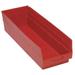 QUANTUM STORAGE SYSTEMS QSB814RD Shelf Storage Bin, Red, Polypropylene, 23 5/8