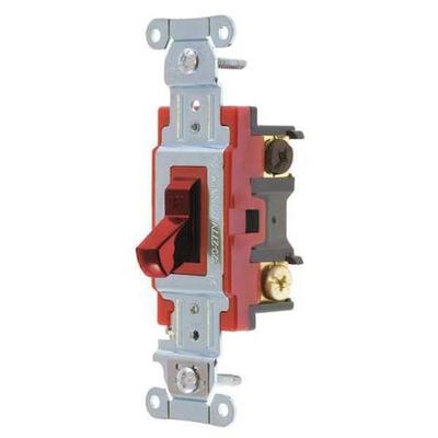 BRYANT 4904BRED Wall Switch,20A,Red,4-Way Type,Toggle