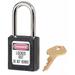 MASTER LOCK 410KAS12BLK Lockout Padlock,KA,Black,1-3/4"H,PK12