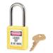 MASTER LOCK 410KAS12YLW Lockout Padlock,KA,Yellow,1-3/4"H,PK12