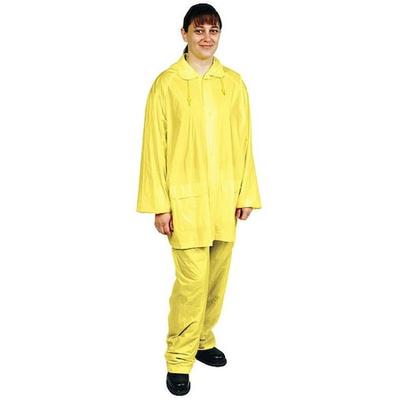 CONDOR 2RB37 3 Piece Rainsuit w/Detachable Hood,Yellow,L