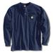 CARHARTT K128-NVY MED REG Long Sleeve Henley,Navy,M