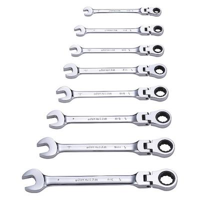 WESTWARD 35Z115 Ratcheting Wrench Set,Pieces 8