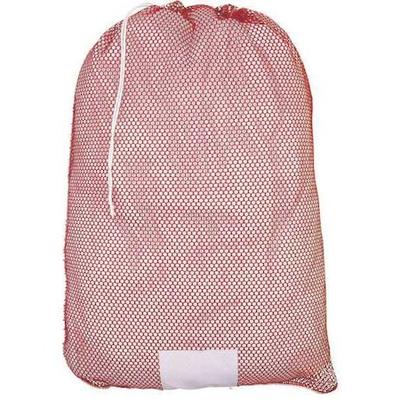 ZORO SELECT MP245557 Drawstring Polyester Mesh Laundry Bag Red