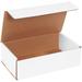 ZORO SELECT M1063 Corrugated Mailers, 10" x 6" x 3", White, 50/Bundle