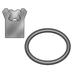 ZORO SELECT 2HZK1 Rod Seal,2 ID x 2 1/2 OD,1/4 W x 3/8 H