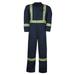 BIG BILL 1325US7-3XLT-NAY Flame Resistant Coverall, Navy, UltraSoft(R), 3XL