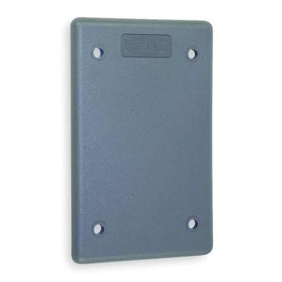 HUBBELL WIRING DEVICE-KELLEMS HBLP14FS Blank Wall Plates, Number of Gangs: 1