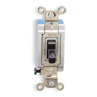 HUBBELL WIRING DEVICE-KELLEMS HBL1203 Wall Switch, 3-Way, 120/277V, 15A, Brn,