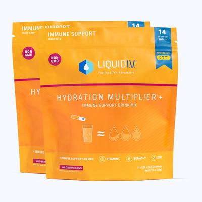 Liquid I.V. Wild Berry - 28 Pack - Powdered Hydration Multiplier® +Immune Support - Powdered Electrolyte Drink Mix Packets