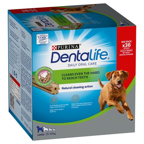 72Sticks Dentalife Tägliche Zahnpflege Purina Snacks für große Hunde zum Sonderpreis!