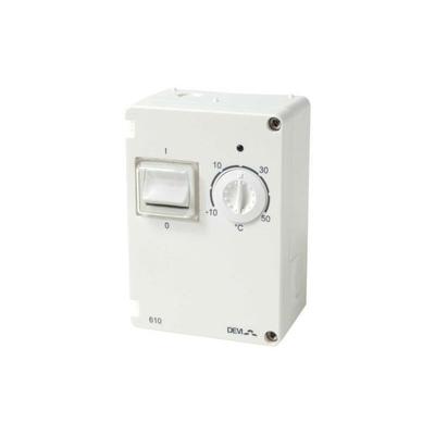 Allzweckthermostat ws 1W ap IP44 230V Ein/Aus -10-50°C 10A 0,4K REG610 - weiß - Devi