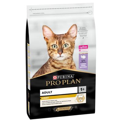 9kg Light Adult riche en dinde PRO PLAN PURINA Croquettes pour chat + 1 kg offert !