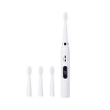 Home Savings Clearance! ZCFZJW Electric Toothbrush Electric Toothbrush With 4 Brush Heads LCD Display Smart -9 Speed Electric Toothbrush IPX7 Waterproof