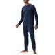 Schiesser Herren Schlafanzug lang Pyjamaset, Dunkelblau 1, 58,(Herstellergroesse 3XL)