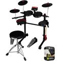 DDRUM DD EFLEX Complete Electronic Drum Set with Mesh Drum Heads Black/Red Bundle with Premium 2 YR CPS Enhanced Protection Pack