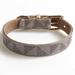 Dog leather collar fashionable plaid pattern collar suitable for cats and dogs