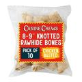 Canine Chews 8-9 XL Rawhide Bones Large Chew for Dogs Chicken Flavor 10 Count 3.8 lbs