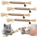 4PCS Cat Chew Sticks Catnip Stick Catnip Sticks Cat Grass Stick Molar Cat Interactive Stick Catnip Toys Sticks Cat Toy Stick Cat Stick