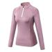 Dog Hoodie Women Women S Winter Fitness Running Yoga Suit Long Sleeve Elastic Tight Stand Collar Sports Sweatshirt Top Three Quarter Sleeve Sweatshirt Women Pink S