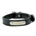 ROBOT-GXG PU Leather Dog Collar Padded Personalized Pet ID Collar Customized for Small Medium Large Dog - Black