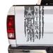 Soldier Veteran Enlisted Man Retired Fighter U.S. Army USAF USMC Distressed American US USA Flag Truck Tailgate Vinyl Decal fits Most Pickup Trucks Military Sticker (11 x 20 Dark Gray)