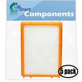 5-Pack Replacement for Eureka Omega Upright 4874A Vacuum HEPA Filter - Compatible with Eureka HF-2 HEPA Filter